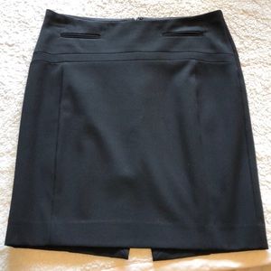 Black Lined Pencil Skirt